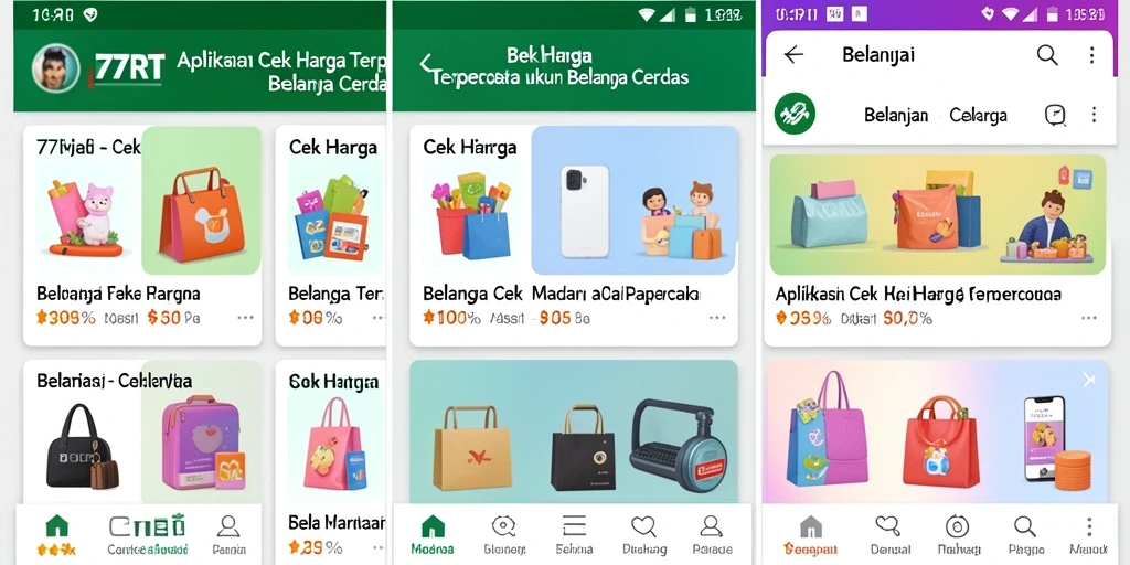 Tampilan antarmuka 77RT untuk fungsi Cek Harga yang efisien.