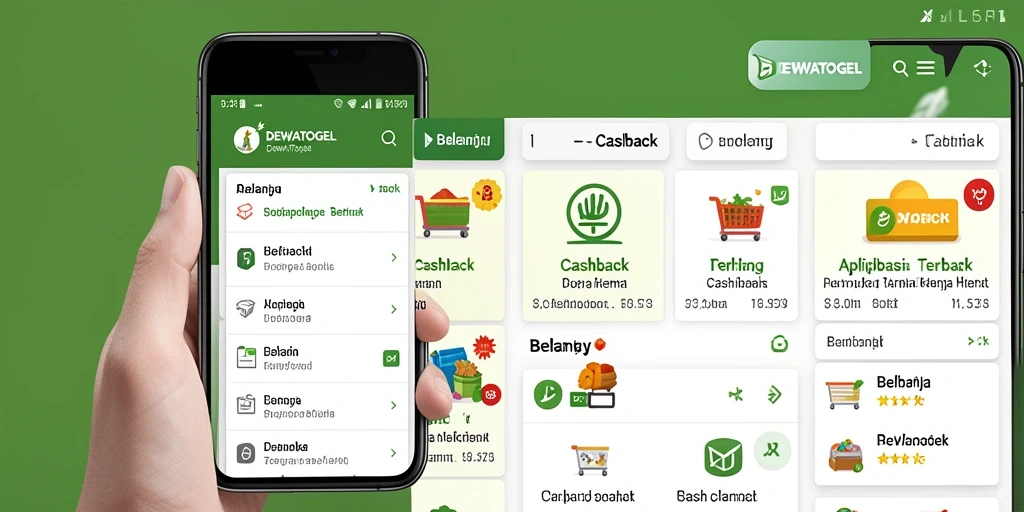 Antarmuka DEWATOGEL yang memudahkan proses Cashback.
