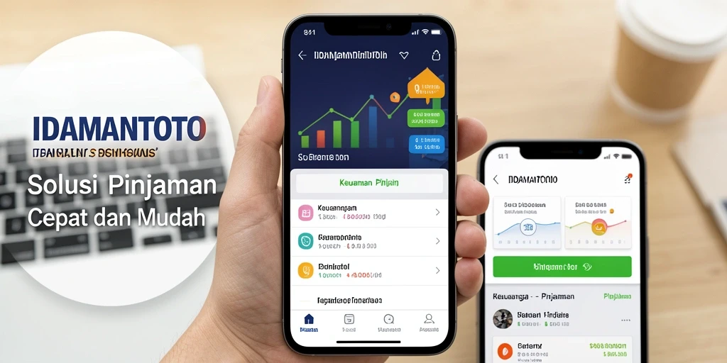 Tampilan antarmuka pengguna aplikasi IDAMANTOTO untuk pinjaman.
