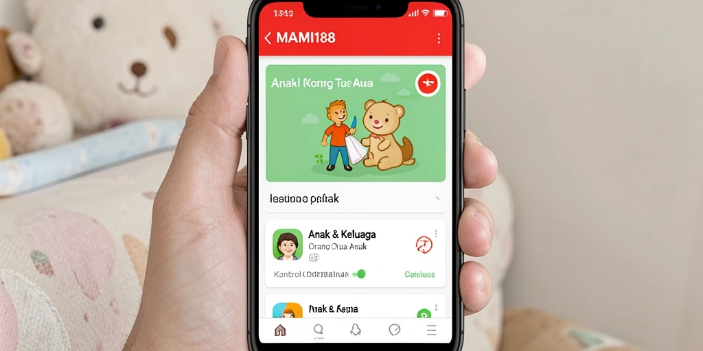 Antarmuka pengguna MAMI188 untuk kontrol orang tua yang mudah digunakan.