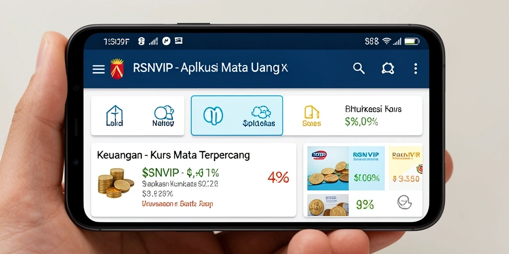 Tampilan antarmuka utama RSNVIP untuk kurs mata uang.