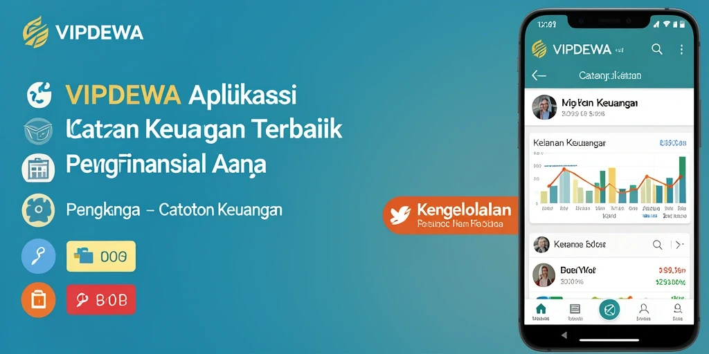 Screenshot VIPDEWA menunjukkan antarmuka Catatan Keuangan yang intuitif.