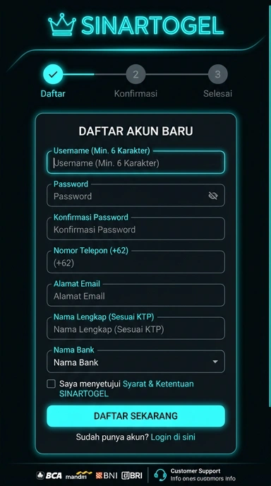 Panduan Registrasi Akun Sinartogel untuk Pengguna Android